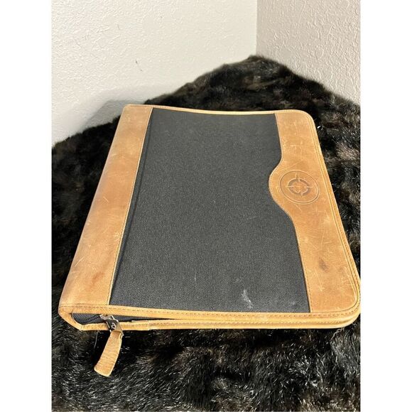 VTG 1998 FRANKLIN COVEY GREEN LINE LEATHER TRIM 7 RING, BINDER - Picture 2 of 11
